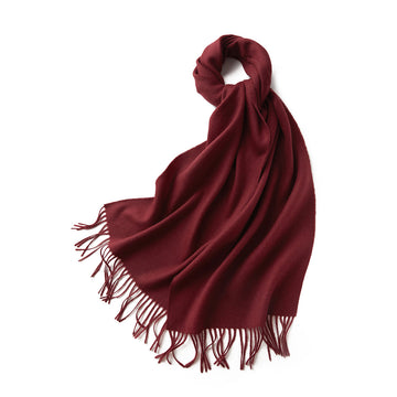100% MERINO VIRGIN WOOL SCARF 970116（WINE）