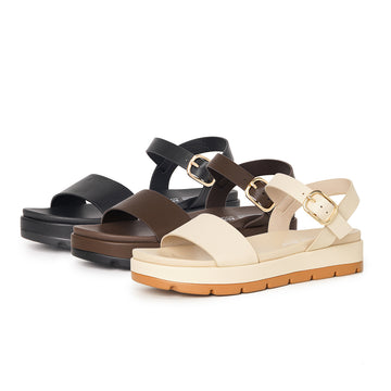 THICK SOLE BUCKLE SLIDE SANDALS 4586