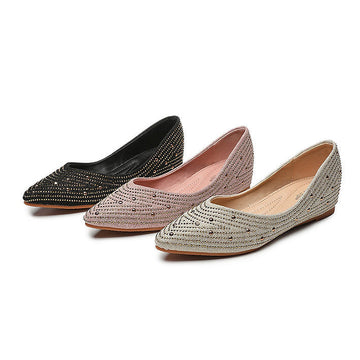 RHINESTONE EMBELLISHED WEDGE HEEL PUMPS WOMEN SHOES 7975