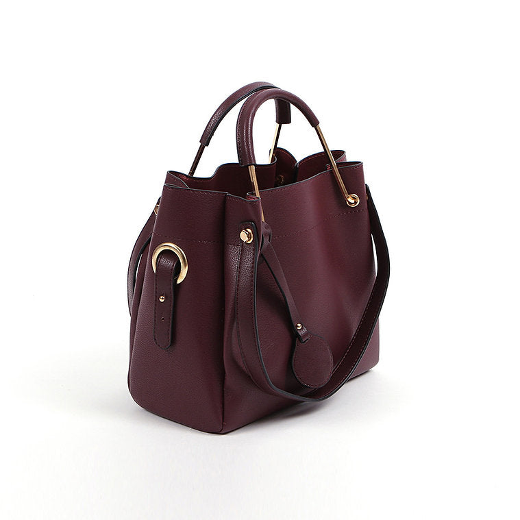 METAL HANDLE TOTE BAG-WINE TB7010A