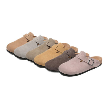 CORK SOLE CLOSED-TOE SLIPPERS 4405