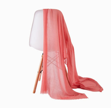 LIGHT WEIGHT MERINO WOOL SCARF-DUSTY PINK 970105