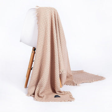MATTED KNITTED WOOL SCARF-PINK 970108
