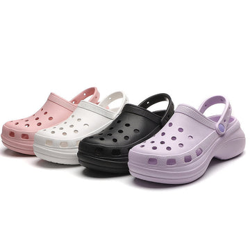 CHUNKY PLATFORM HOLE SHOES  4208