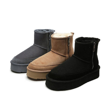 STYLISH THICK-SOLE ZIPPER BOOTS 5868