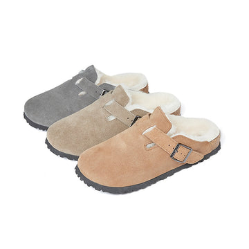 ORK SOLE CAP-TOE WOOLEN SLIPPERS 0076