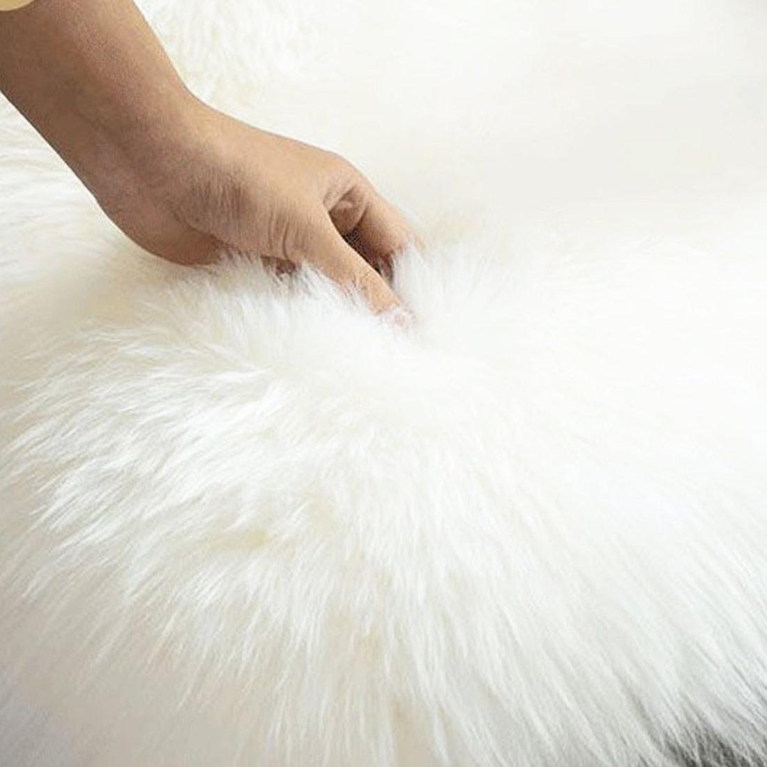 SHEEPSKIN SINGLE LONG WOOL RUG  120-130cm SSG