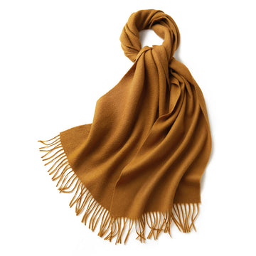 100% MERINO VIRGIN WOOL SCARF 970116（YELLOW）