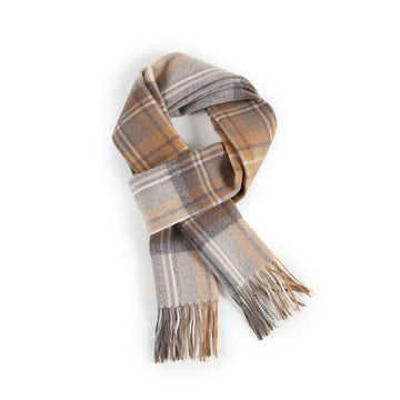 BRITISH STYLE WOOL PLAID SCARF 970117（CAMEL BEIGE）