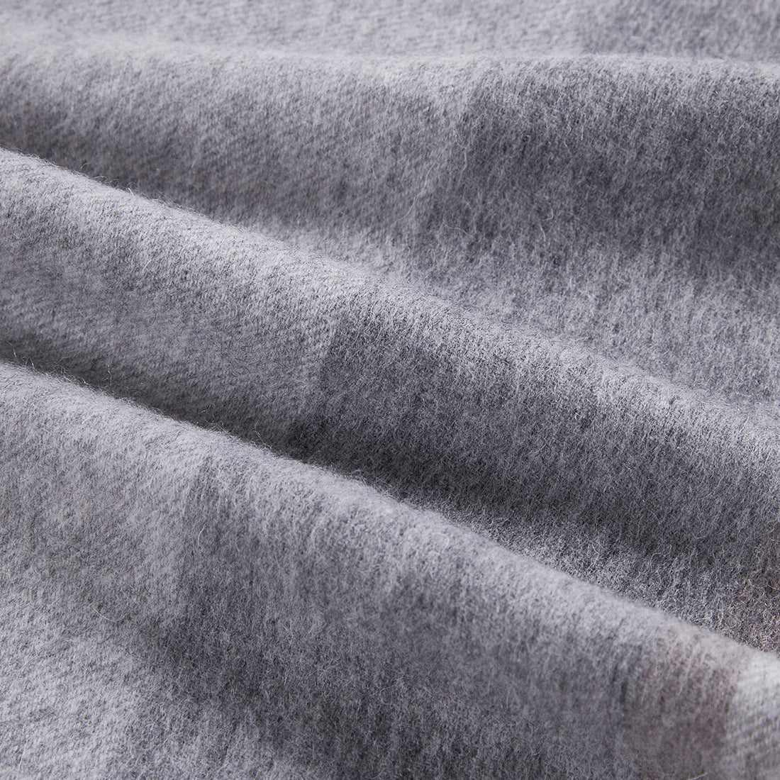 BRITISH STYLE WOOL PLAID SCARF 970117（LIGHT GREY）