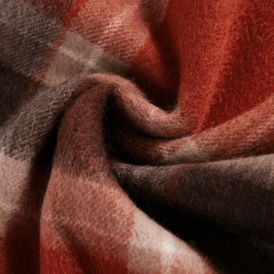 BRITISH STYLE WOOL PLAID SCARF 970117（RED）