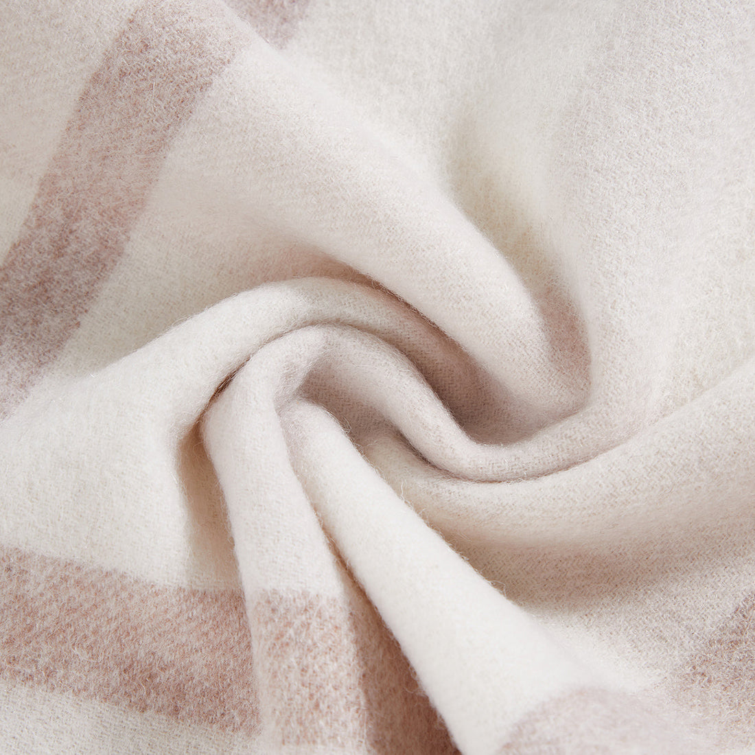 BRITISH STYLE WOOL PLAID SCARF 970117（BEIGE）