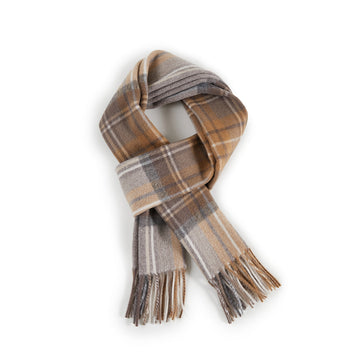 BRITISH STYLE WOOL PLAID SCARF 970117（CAMEL）