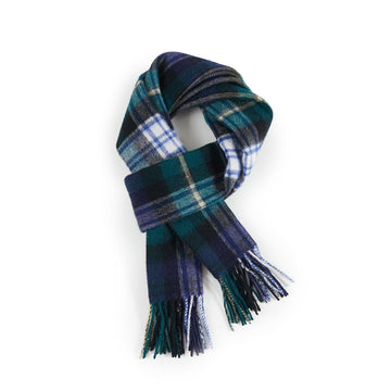 BRITISH STYLE WOOL PLAID SCARF 970117（DARK GREEN）