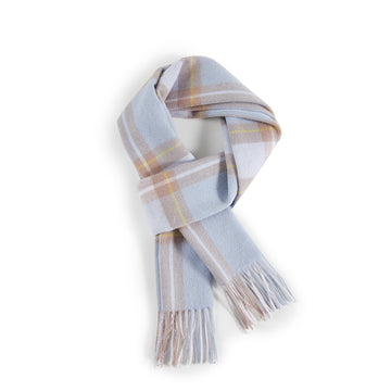 BRITISH STYLE WOOL PLAID SCARF 970117（LIGHT BLUE）