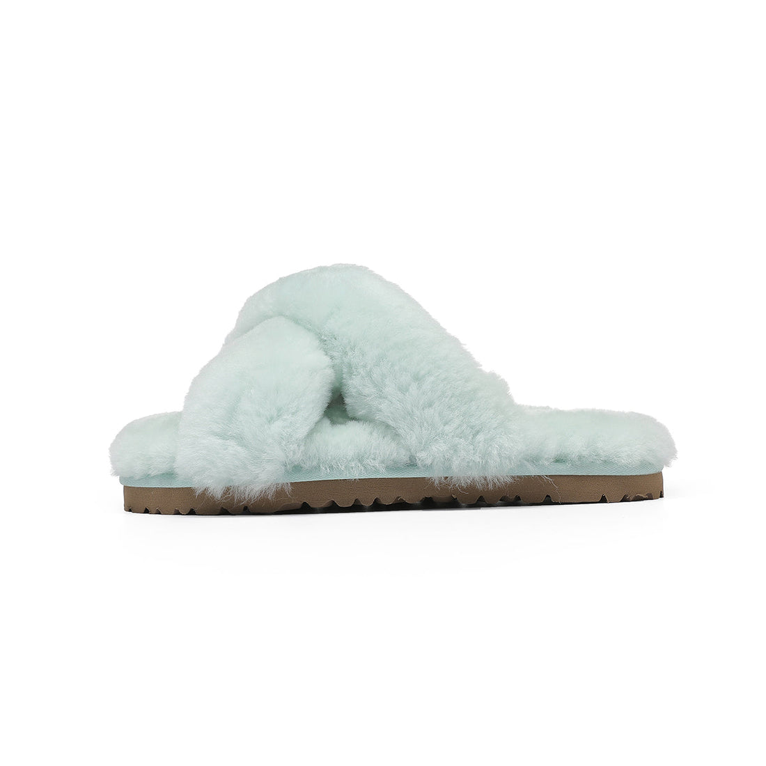 CROSS-STRAP AUSTRALIAN WOOL SLIPPERS 0075