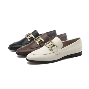 VINTAGE BRITISH-STYLE SQUARE HEEL LOAFERS 7212