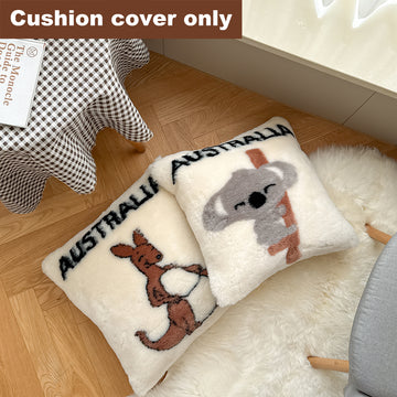 Soft Lambswool Pillow Cover Decorative Cushion for Sofa Home IS006