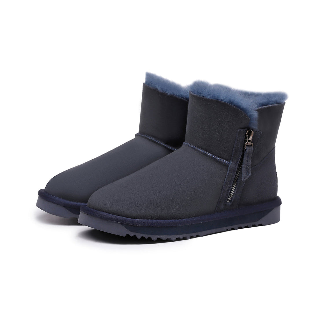 FUR-LINED MINI ZIP BOOTS 5863