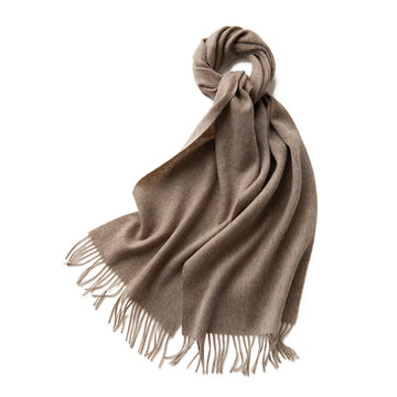 100% MERINO VIRGIN WOOL SCARF 970116（KHAKI）